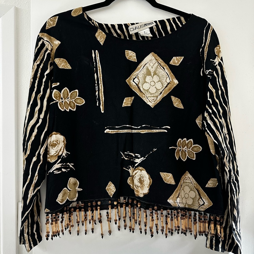 Vintage Chaus Petites Beaded Top